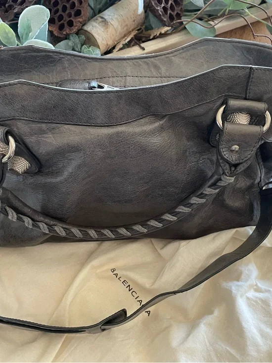 Designer like Charcoal Gray Classic City Shoulder Bag - Picture 2 of 7